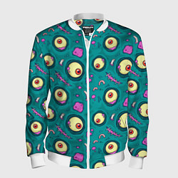 Бомбер мужской Глаза оборотней, цвет: 3D-белый