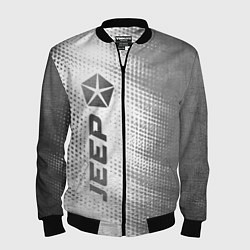 Бомбер мужской Jeep - white gradient по-вертикали, цвет: 3D-черный