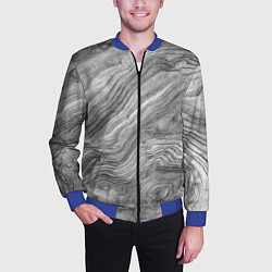 Бомбер мужской Текстура дерева - абстракция, цвет: 3D-синий — фото 2