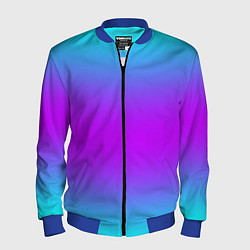 Бомбер мужской Градиент текстура неоновая, цвет: 3D-синий