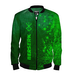 Бомбер мужской Berserk - green gradient по-вертикали, цвет: 3D-черный