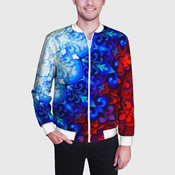 Бомбер мужской Душа моя Россия 2, цвет: 3D-белый — фото 2
