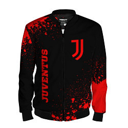 Бомбер мужской Juventus - red gradient вертикально, цвет: 3D-черный