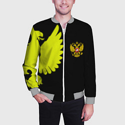 Бомбер мужской Герб РФ орёл, цвет: 3D-меланж — фото 2