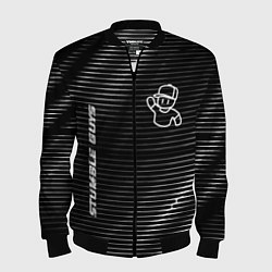 Бомбер мужской Stumble Guys metal game lines, цвет: 3D-черный