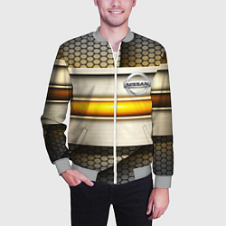 Бомбер мужской Nissan sport avto metal, цвет: 3D-меланж — фото 2