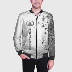 Бомбер мужской Great Wall - white gradient по-вертикали, цвет: 3D-черный — фото 2