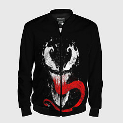 Бомбер мужской Лицо Венома, цвет: 3D-черный