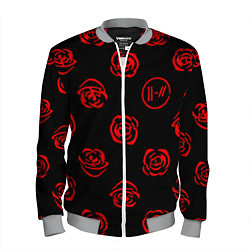 Бомбер мужской Twenty one pilots rose pattern, цвет: 3D-меланж