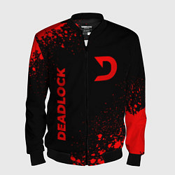 Бомбер мужской Deadlock - red gradient вертикально, цвет: 3D-черный