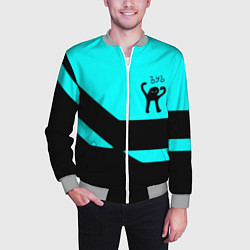 Бомбер мужской Ъуъ съука геометрия, цвет: 3D-меланж — фото 2