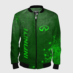 Бомбер мужской Infiniti - green gradient вертикально, цвет: 3D-черный