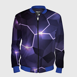 Бомбер мужской Молниеносная геометрия с подсветкой, цвет: 3D-синий