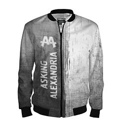 Бомбер мужской Asking Alexandria - grey gradient по-вертикали, цвет: 3D-черный