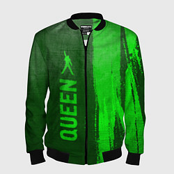 Бомбер мужской Queen - green gradient по-вертикали, цвет: 3D-черный