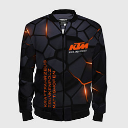 Бомбер мужской KTM - плиты с эффектом свечения, цвет: 3D-черный