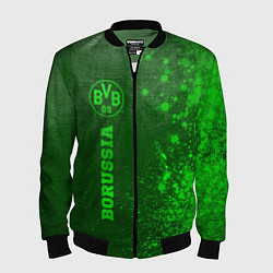 Бомбер мужской Borussia - green gradient по-вертикали, цвет: 3D-черный