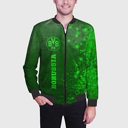 Бомбер мужской Borussia - green gradient по-вертикали, цвет: 3D-черный — фото 2
