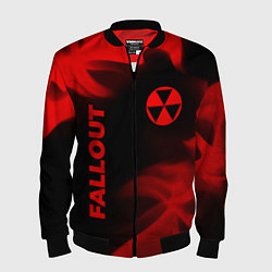 Бомбер мужской Fallout - red gradient вертикально, цвет: 3D-черный