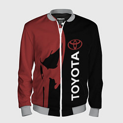 Бомбер мужской Toyota и череп, цвет: 3D-меланж