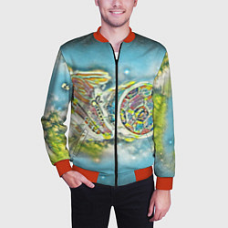 Бомбер мужской Удар по воротам, цвет: 3D-красный — фото 2