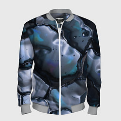 Бомбер мужской Жидкая субстанция серая, цвет: 3D-меланж