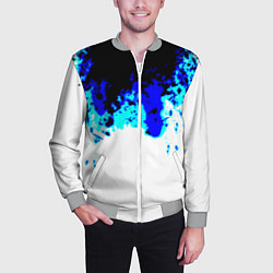 Бомбер мужской Синяя кровь андроида, цвет: 3D-меланж — фото 2