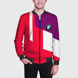 Бомбер мужской BMW geometry sport, цвет: 3D-черный — фото 2