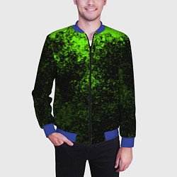 Бомбер мужской Зеленые брызги красок, цвет: 3D-синий — фото 2