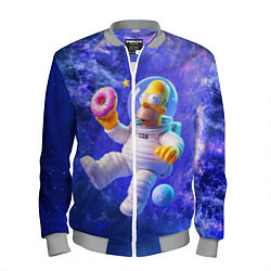 Бомбер мужской Homer Simpson is a brave astronaut, цвет: 3D-меланж