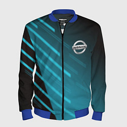 Бомбер мужской Nissan geometry sport, цвет: 3D-синий