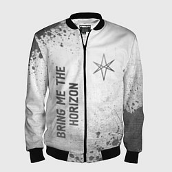 Бомбер мужской Bring Me the Horizon - white gradient вертикально, цвет: 3D-черный