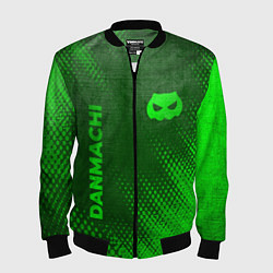 Бомбер мужской DanMachi - green gradient вертикально, цвет: 3D-черный