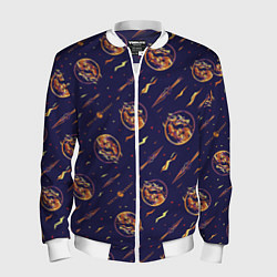 Бомбер мужской Mortal Kombat logo pattern, цвет: 3D-белый