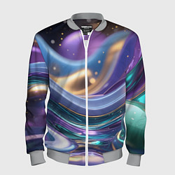 Бомбер мужской Космическая краска, цвет: 3D-меланж
