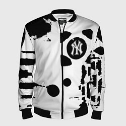 Бомбер мужской New York yankees - baseball team pattern, цвет: 3D-черный
