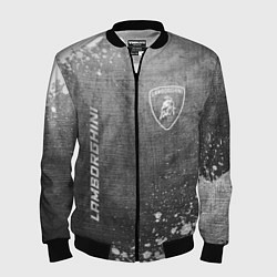 Бомбер мужской Lamborghini - grey gradient вертикально, цвет: 3D-черный