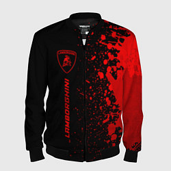 Мужской бомбер Lamborghini - red gradient по-вертикали