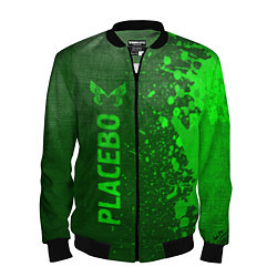 Мужской бомбер Placebo - green gradient по-вертикали