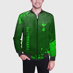 Бомбер мужской Tottenham - green gradient вертикально, цвет: 3D-черный — фото 2