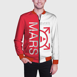 Бомбер мужской 30 Seconds to Mars poster, цвет: 3D-красный — фото 2