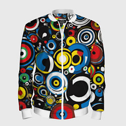 Бомбер мужской Абстракция геометрическая, цвет: 3D-белый