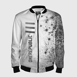 Бомбер мужской OneRepublic - white gradient по-вертикали, цвет: 3D-черный