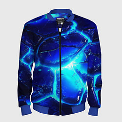 Бомбер мужской Синие плиты лед, цвет: 3D-синий