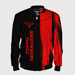 Мужской бомбер Tokyo Revengers - red gradient по-вертикали