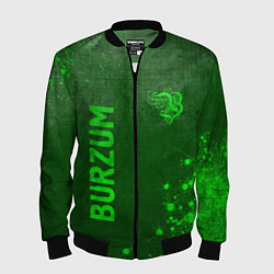 Бомбер мужской Burzum - green gradient вертикально, цвет: 3D-черный