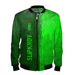 Мужской бомбер Slipknot - green gradient по-вертикали