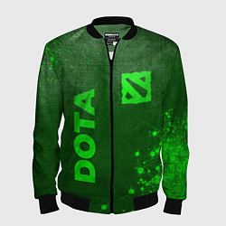 Бомбер мужской Dota - green gradient вертикально, цвет: 3D-черный