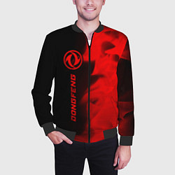 Бомбер мужской Dongfeng - red gradient по-вертикали, цвет: 3D-черный — фото 2