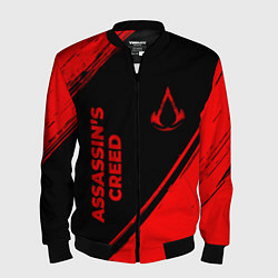 Мужской бомбер Assassins Creed - red gradient вертикально
